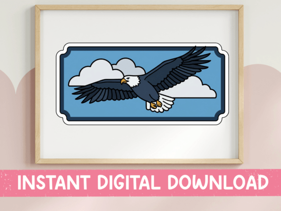 Bald Eagle in Flight Sticker: A Bold T-Shirt Design Graphic