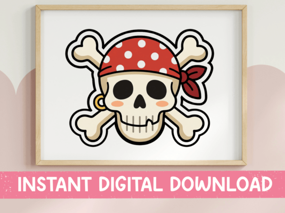 Cute Pirate Skull and Crossbones Sticker Review
