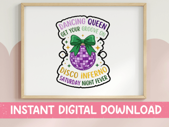Dancing Queen Disco Ball Sticker: A Spark for T-Shirt Designs