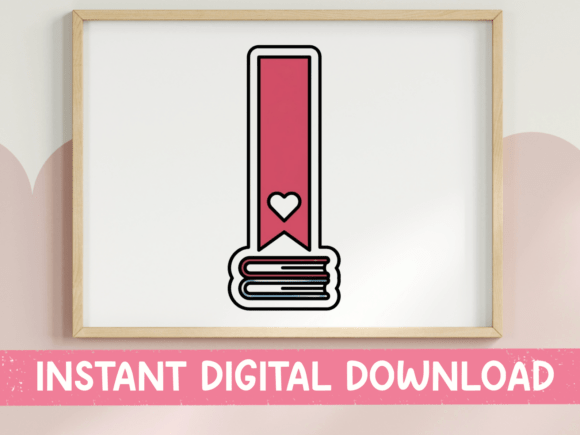 Heart Bookmark Sticker: A Versatile Graphic for T-Shirt Designs