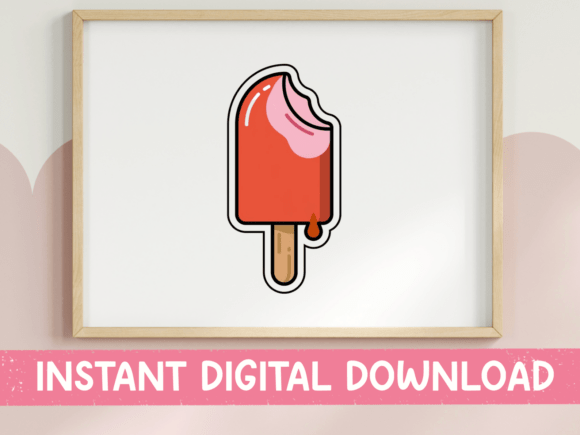 Melting Creamsicle Popsicle Sticker: Perfect for T-Shirt Designs and Graphics