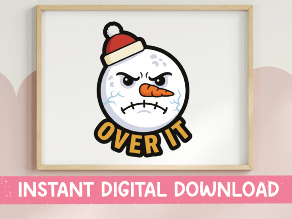 Over It Grumpy Snowman: A Perfect T-Shirt Graphics Asset