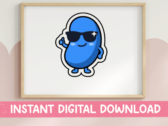 Review: Cool Sunglasses Kawaii Bean Sticker for Graphics