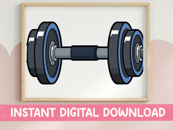 Review: Dumbbell Weight Gym Sticker for T-Shirt Designs