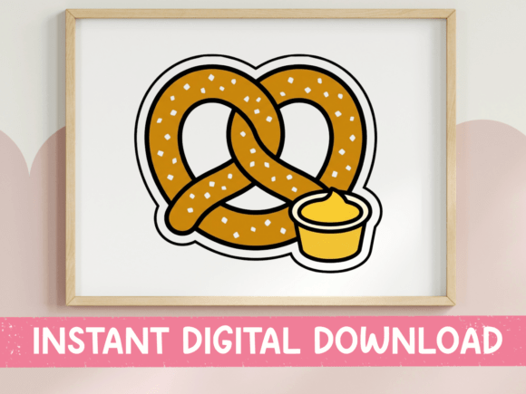 Soft Pretzel with Cheese Dip Sticker: A Tasty Graphics Choice