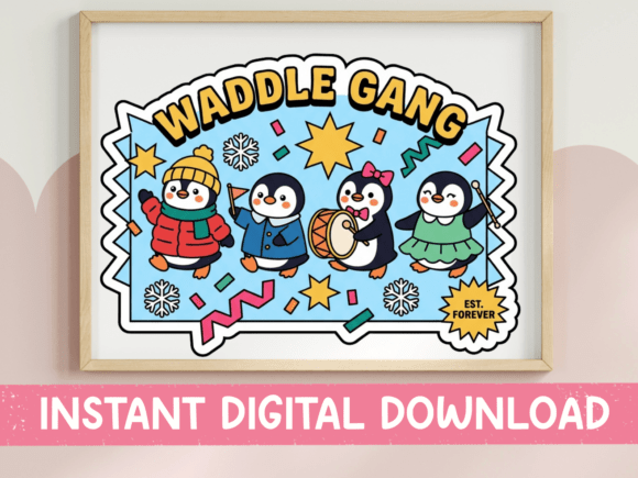 Waddle Gang Penguin Group Sticker Review